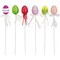 Northlight Set of 6 Colorful Speckled and Glittered Easter Egg Picks, 14.5"